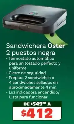Soriana Híper Oster sandwichera 2 puestos negra oferta