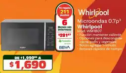 Soriana Híper Whirlpool microondas 0.7p³ oferta