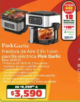 Soriana Híper Pink garlic freidora de aire 2 en 1 con parrilla eléctrica oferta