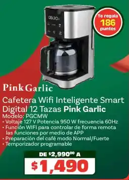 Soriana Híper Pink garlic cafetera wifi inteligente smart digital oferta