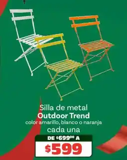 Soriana Híper Outdoor trend silla de metal oferta