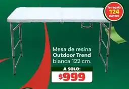 Soriana Híper Outdoor trend mesa de resina blanca oferta