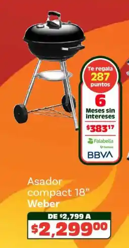 Soriana Híper Weber asador compact 18" oferta