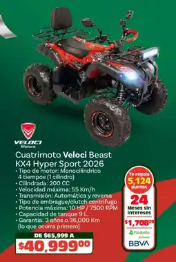 Soriana Híper Veloci cuatrimoto beast oferta