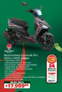 Soriana Híper Veloci motors motocicleta dynamik pro oferta