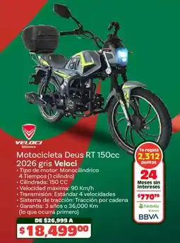 Soriana Híper Veloci motors motocicleta deus rt oferta