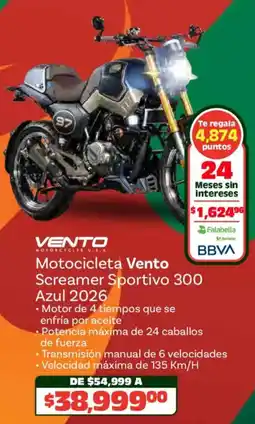 Soriana Híper Vento motocicleta screamer sportivo 300 azul 2026 oferta