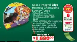 Soriana Híper Edge casco integral helmets champions looney tunes oferta