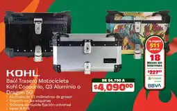 Soriana Híper Kohl baúl trasero motocicleta oferta