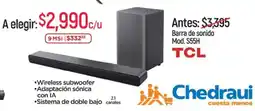 Chedraui Tcl barra de sonido oferta