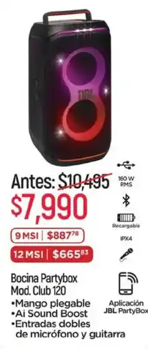 Chedraui Bocina Partybox oferta