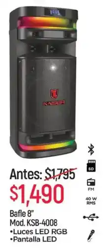 Chedraui Bafle 8" oferta