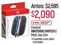 Chedraui Switch 2 control nintendo oferta
