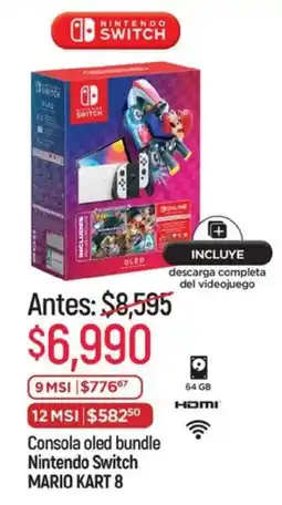 Chedraui Mario kart 8 consola oled bundle nintendo switch oferta