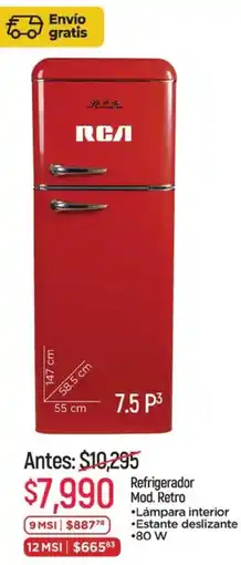 Chedraui Rca refrigerador mod. retro oferta