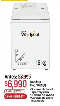Chedraui Whirlpool lavadora oferta