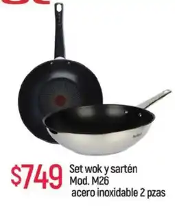 Chedraui T-fal set wok y sartén oferta