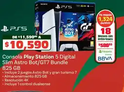 Soriana Mercado Consola Play Station 5 Digital Slim Astro Bot/GT7 Bundle oferta