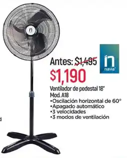 Chedraui Ventilador de pedestal 18" oferta