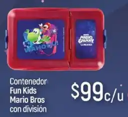 Chedraui Mario bros contenedor fun kids con división oferta