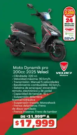 Soriana Mercado Moto Dynamik pro 200cc 2025 Veloci oferta