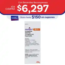Farmacias Benavides 15 mg Tirzepatida/0.6 ml Solución Inyectable oferta