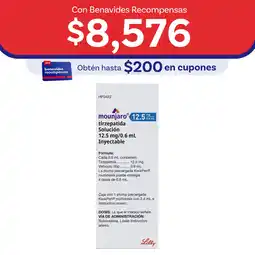 Farmacias Benavides 12.5 mg Tirzepatida/0.6 ml Solución Inyectable oferta
