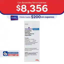 Farmacias Benavides 12.5 mg Tirzepatida/0.6 ml Solución Inyectable oferta