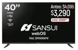 Chedraui Sansui webos 40" oferta