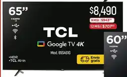 Chedraui Tcl smart tv 65" oferta