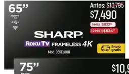 Chedraui Sharp smart tv 65" oferta