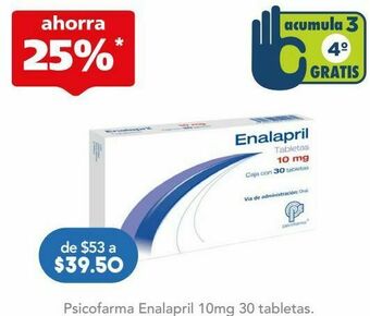 Farmacia San Pablo Enalapril tab 10mg c/30 psicofarma oferta