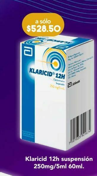 Klaricid 12hped sus 250mg/5ml fra c/60ml
