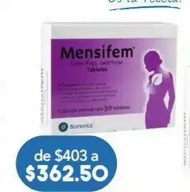 Farmacia San Pablo Mensifem tab 2.8mg caj c/30 oferta