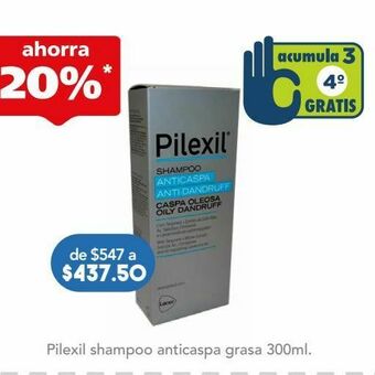 Farmacia San Pablo Pilexil shampoo caspa grasa btl c/300ml oferta