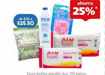 Farmacia San Pablo Zuum bolitas algodón eco bol c/150pzs oferta
