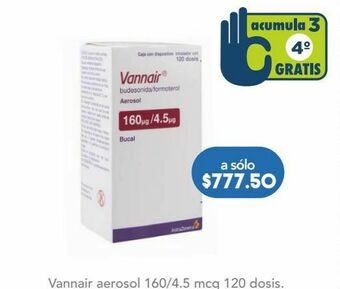 Farmacia San Pablo Vannair aer 160/4.5 mcg caj c/120d oferta