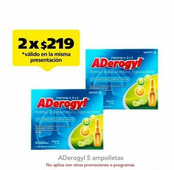 Farmacia San Pablo Aderogyl 15 oral sol 3.3mg caj c/5 oferta