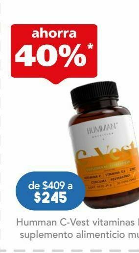 Farmacia San Pablo Humman c-vest vit c d3 zinc curc c/30cap oferta