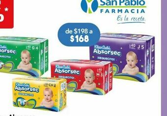 Farmacia San Pablo Kleen bb pañales absorsec chico c/40pz oferta
