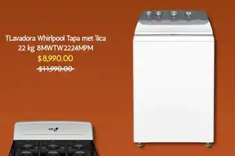 Whirlpool tlavadora tapa metálica