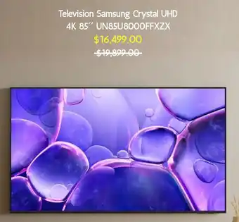 Samsung television crystal uhd 4k 85"