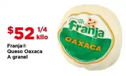 Bodega Aurrerá Franja queso oaxaca a granel oferta