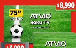 Bodega Aurrerá Atvio roku tv 75" oferta