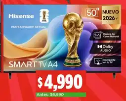 Bodega Aurrerá Hisense smart tv 50" oferta