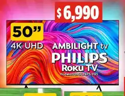 Bodega Aurrerá Philips roku tv 50" oferta