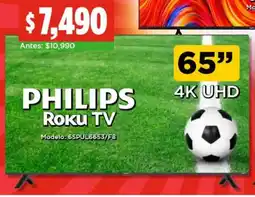 Bodega Aurrerá Philips roku tv 65" oferta