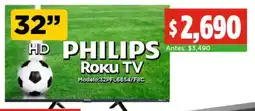 Bodega Aurrerá Philips roku tv 32" oferta