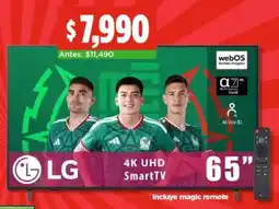 Bodega Aurrerá Lg smarttv 65" oferta