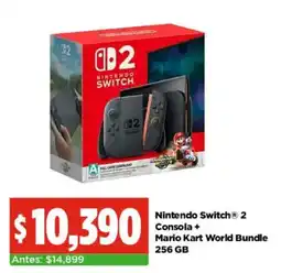Bodega Aurrerá Switch nintendo 2 consola + mario kart world bundle oferta